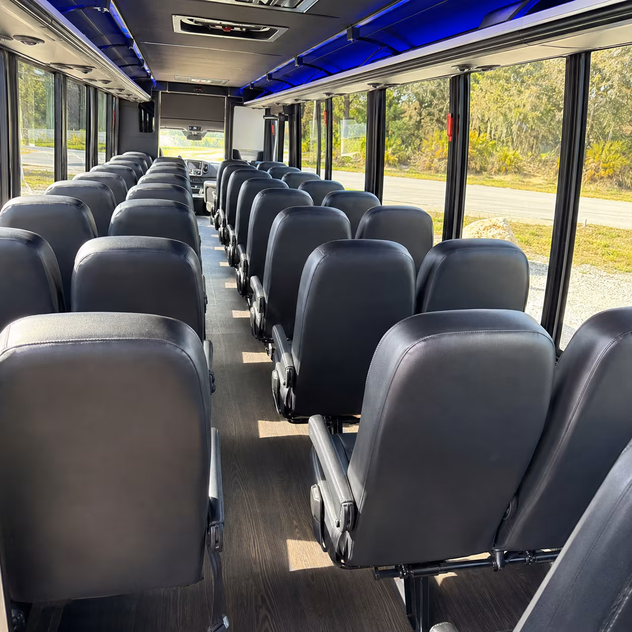 upland wedding transportation onboard seating
